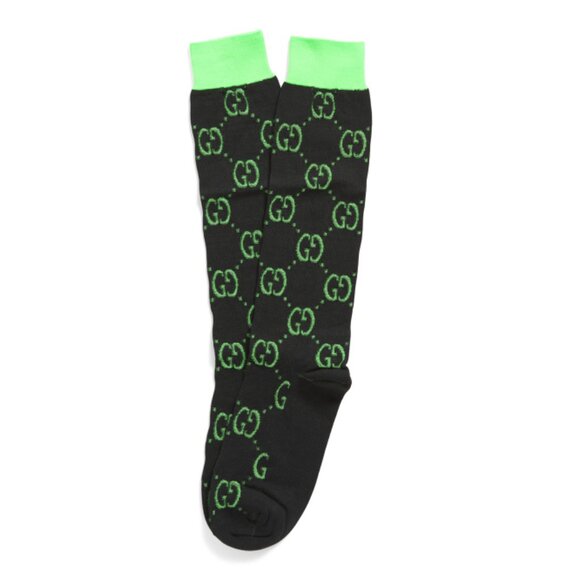 GUCCI Green Made In Italy Designer Socks